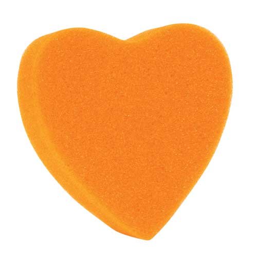 Orange Heart Shaped Sponge