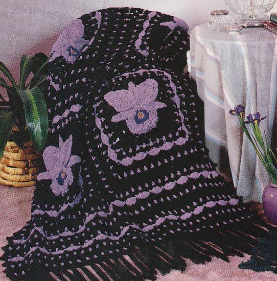 *Crochet Fantasy Orchid Afghan+ 4 More Toy BEAR Rose ...