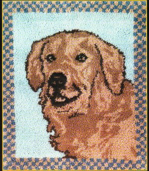 *Latch Hook pattern - Golden Lab - 30" X 36"