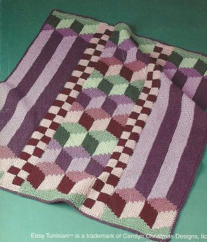 AFGHAN CROCHET ENTRELAC PATTERN TUNISIAN Crochet Patterns