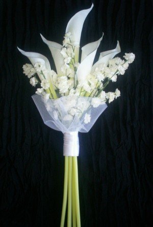Elegant White Callas Bridal Bouquet