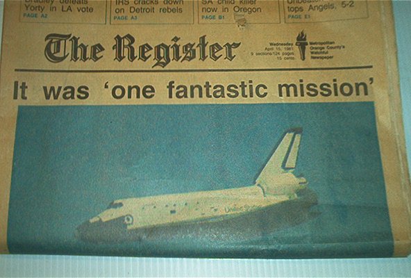 COLUMBIA SPACE SHUTTLE