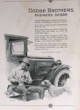 1923 Dodge Business Sedan Prince Art Ad Hamilton Watch