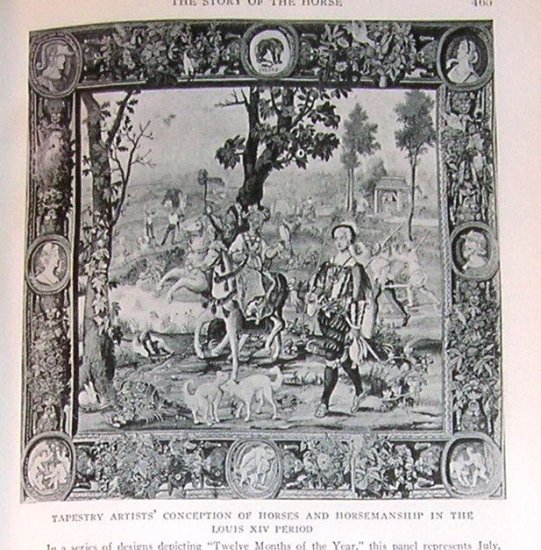 1923 Print Tapestry 12 Months of the Year Louis XIV