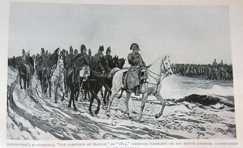 1923 Print "Campaign of France" Napoleon by Meissonier