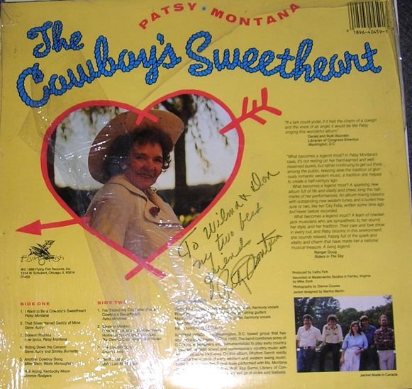 Patsy Montana The Cowboys Sweetheart LP Signed MINT!