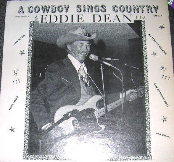 Eddie Dean A Cowbot Sings Country LP Record Signed Mint RARE