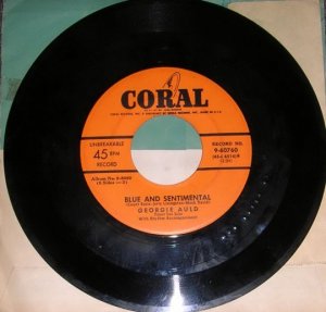 Georgie Auld Tenderly & Blue And Sentimental 45 Record