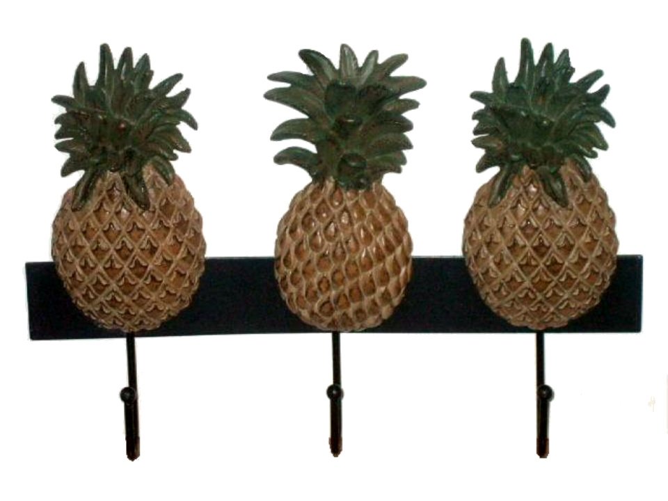 Tropical Pineapples Wall Hooks