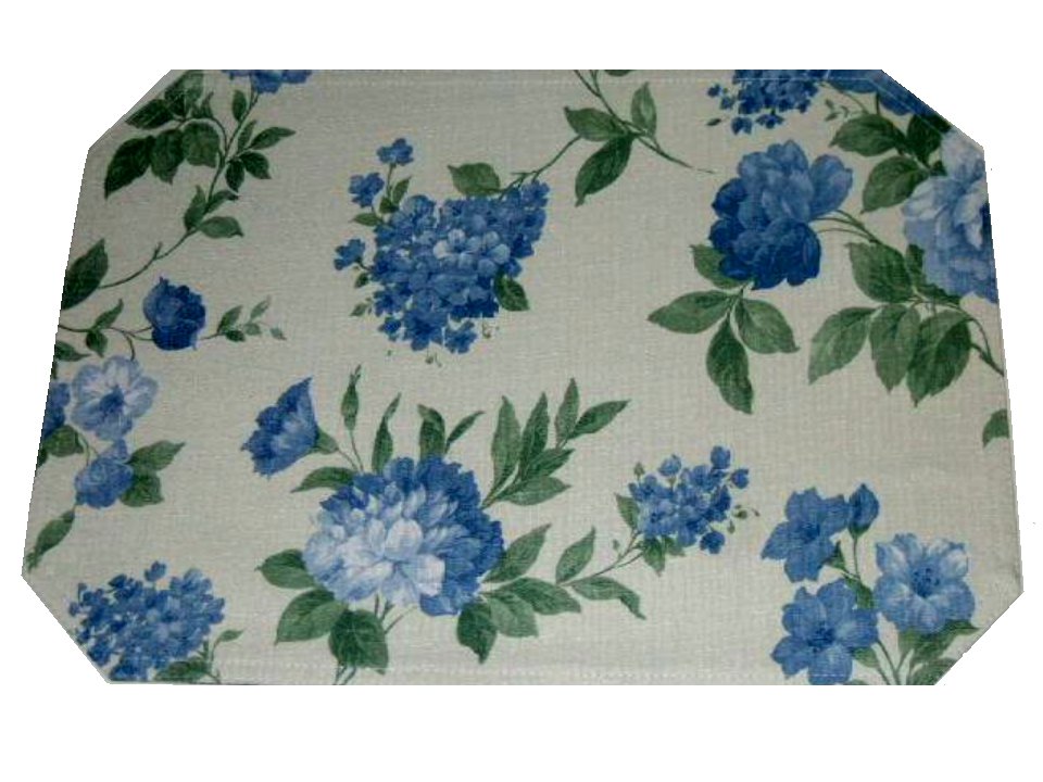 Floral Placemats Blue Flowers