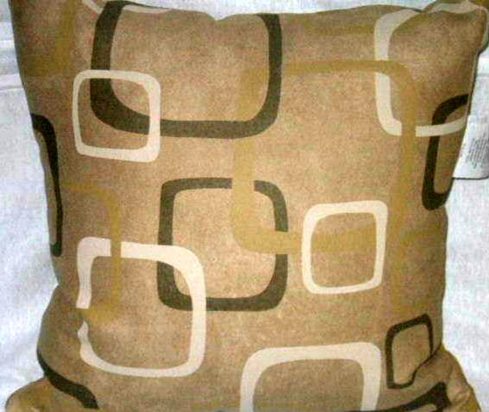 Faux Suede Contemporary Geometric Pillow