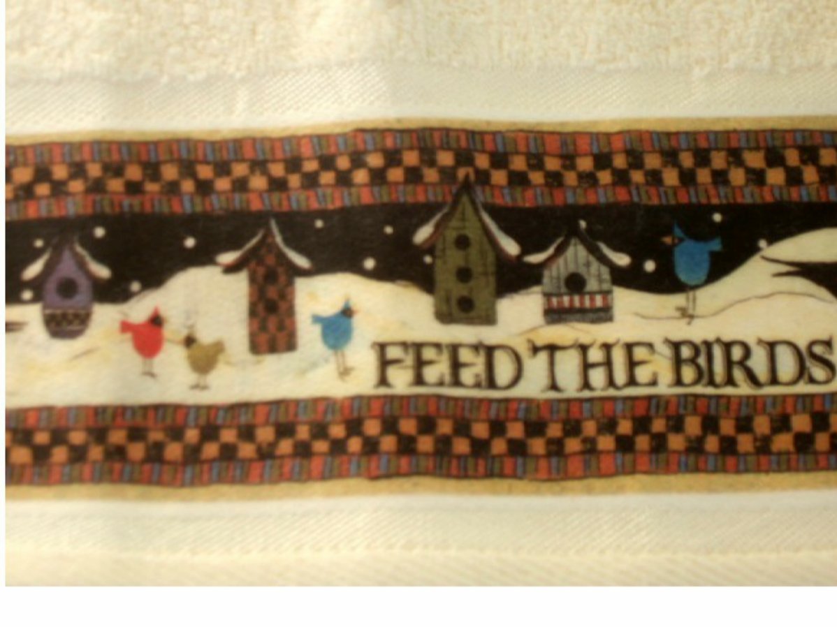 Birds Birdhouses Fingertip Tea Towels Set