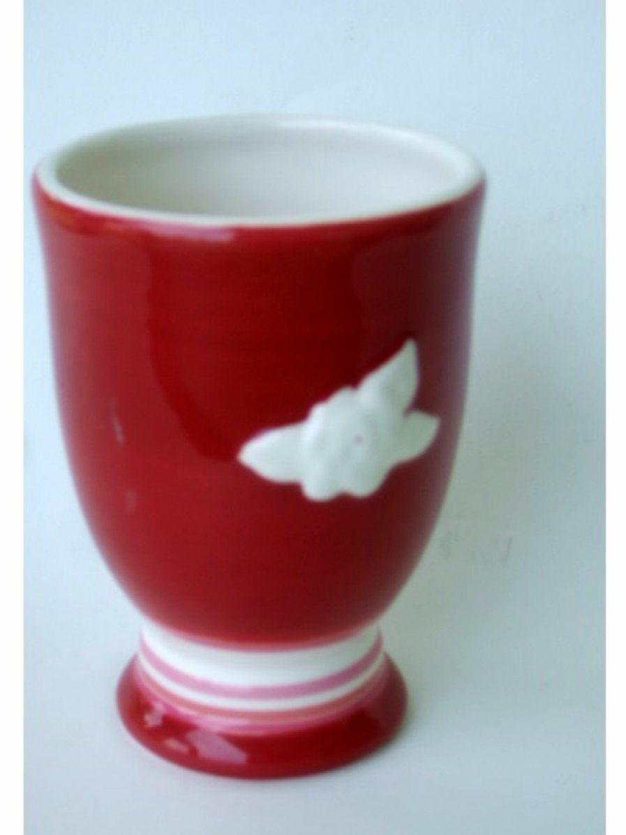 White Rose Red Ceramic Bathroom Tumbler