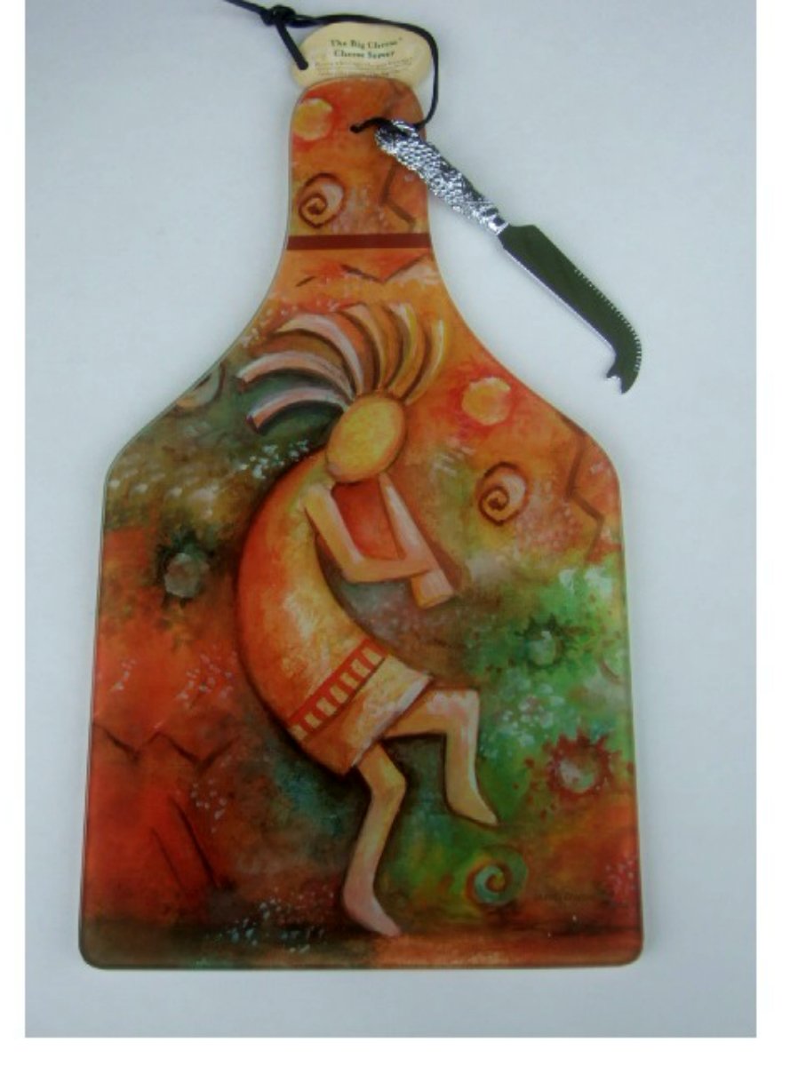 Kokopelli Cheese Board with Knife