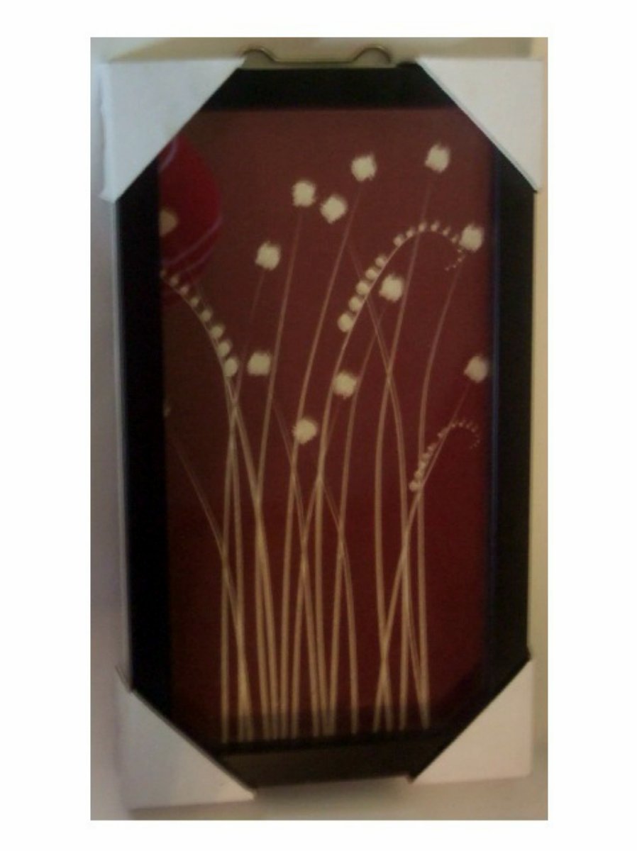 Framed Floral Print Wall Decor