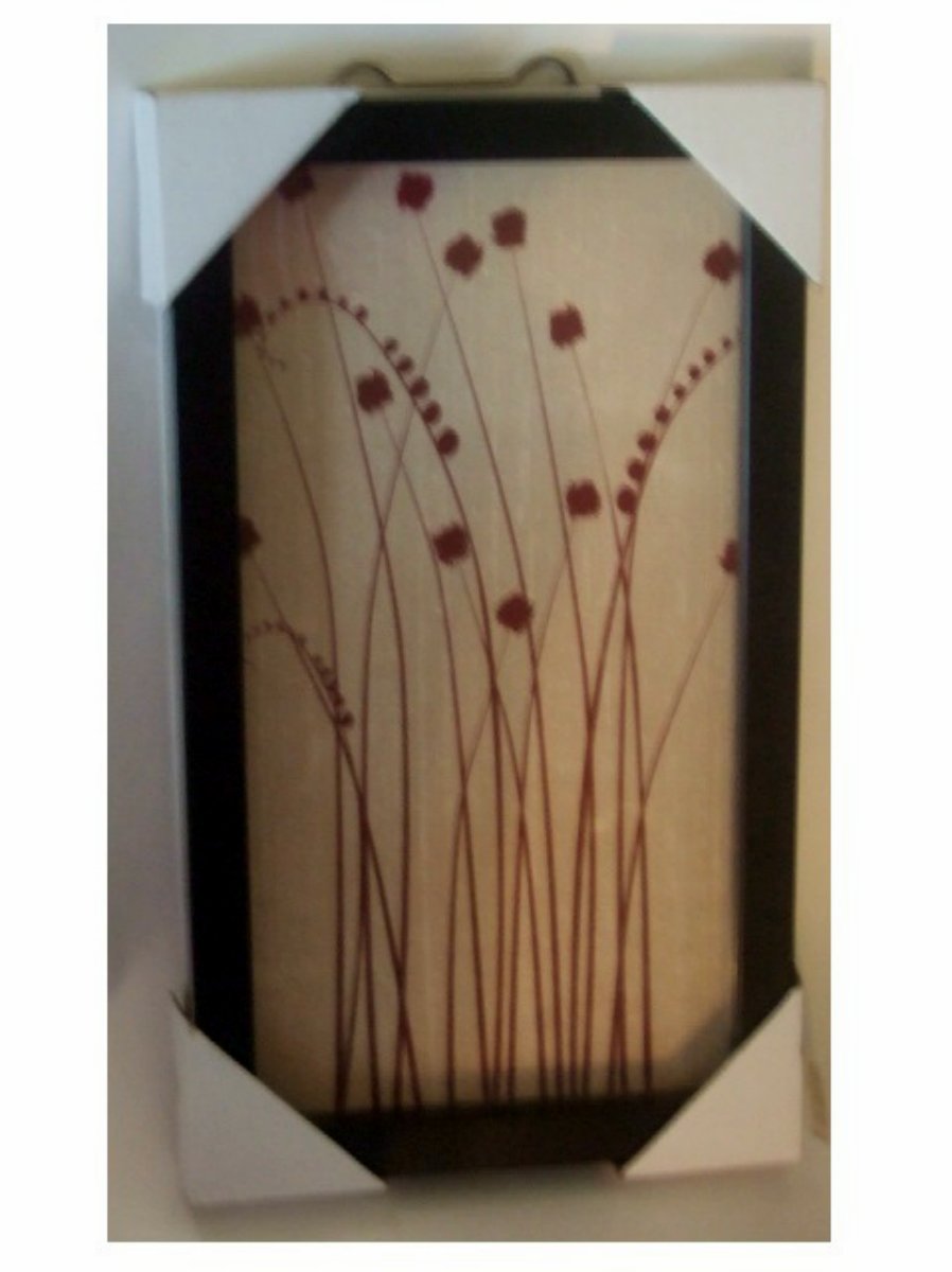 Floral Print Framed in Glass Wall Art