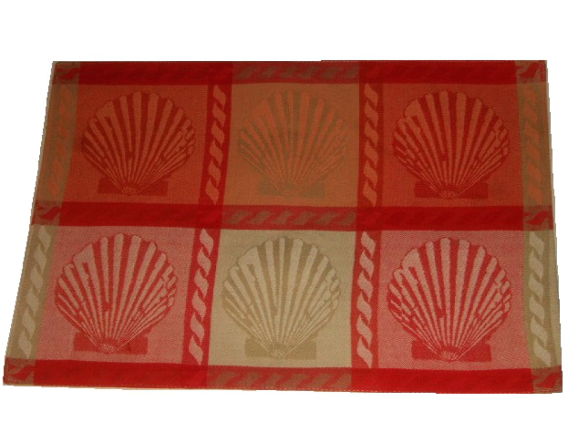 Nautical Seashells Fabric Placemats Set