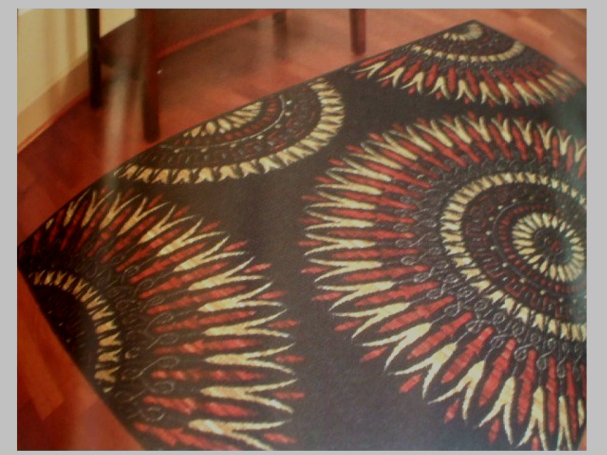 Maya Red Black Geometric Area Rug