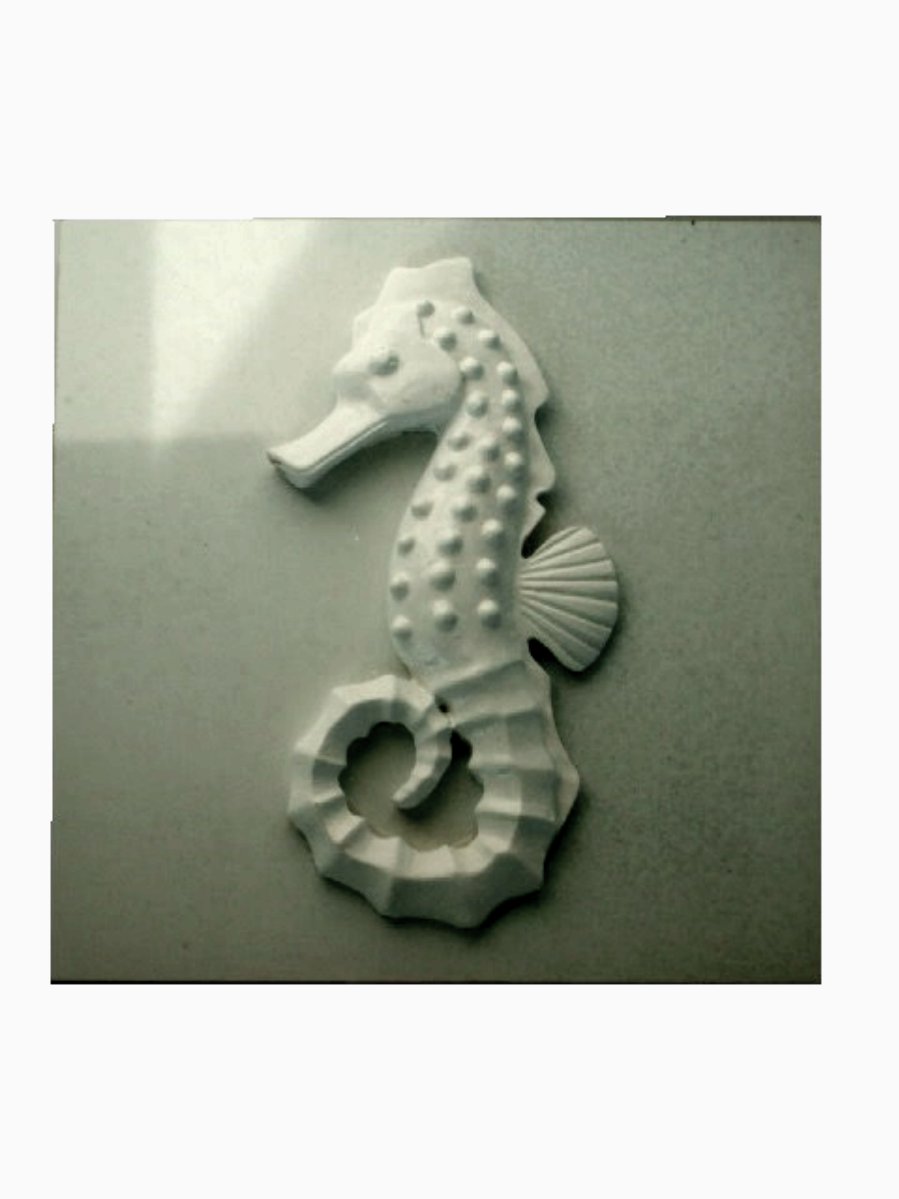 Seahorse Shadowbox Beach Decor