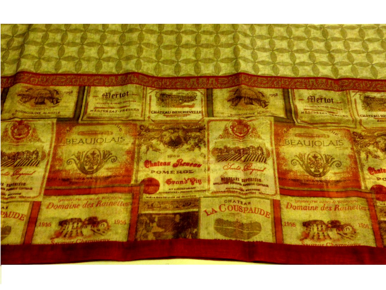 Tuscan Wine Labels Kitchen Curtains Complete Window Treatments Set Tiers Valance