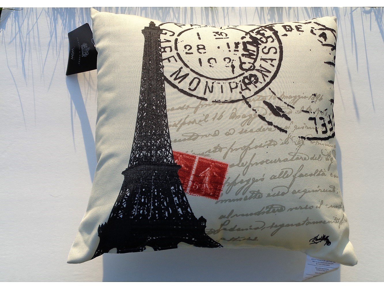 Eiffel Tower Paris Decorative Couch Pillow