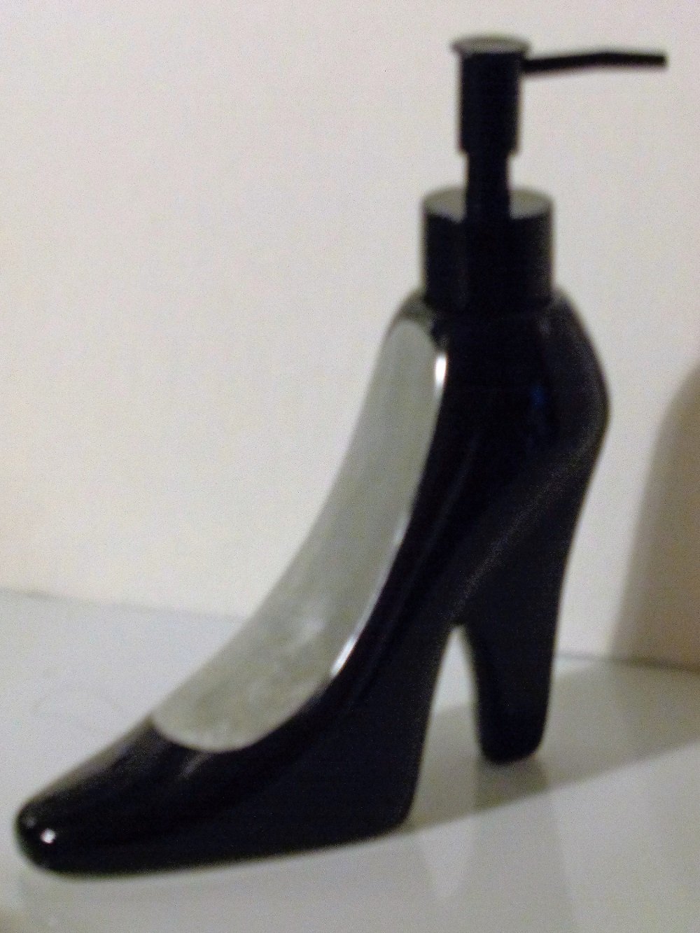 Chic Black Shoe Lotion Pump Soap Dispenser Fashionista