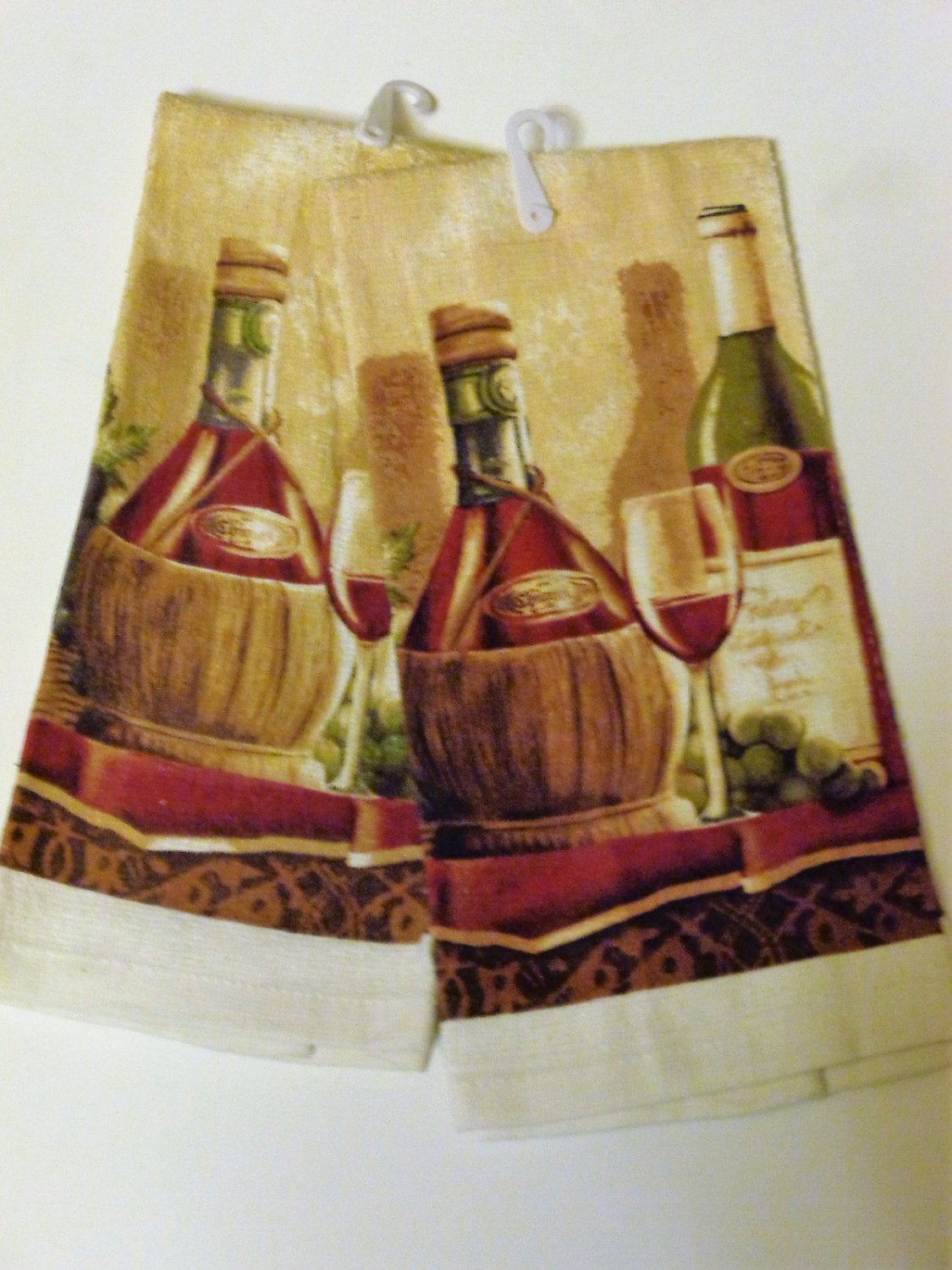 Tuscan Wine Grapes Kitchen Towels Set