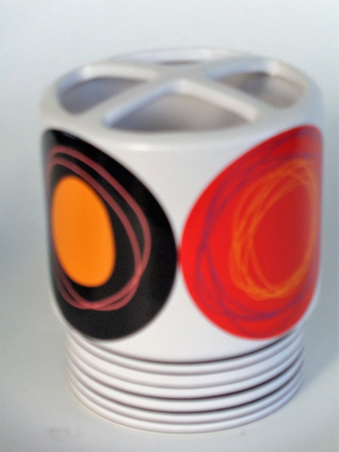 Dot Swirl Ceramic Toothbrush Holder