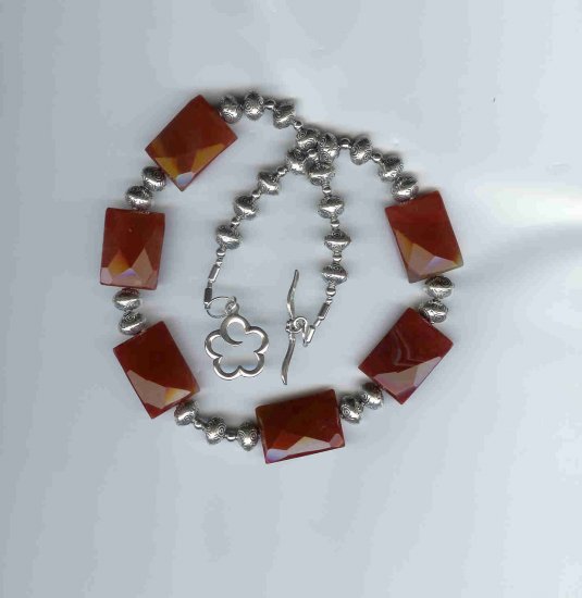 Carnelian and Sterling Silver Necklace