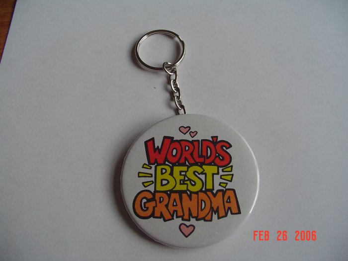 Worlds Best Grandma Keychain Grandparents children Mom Girls