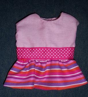 XS Pink Stripes Dog Dress, apparel, clothing, pet, clothes