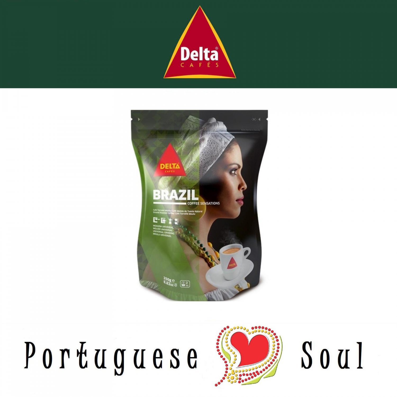 DELTA Roasted Ground Coffee Brazil 250g