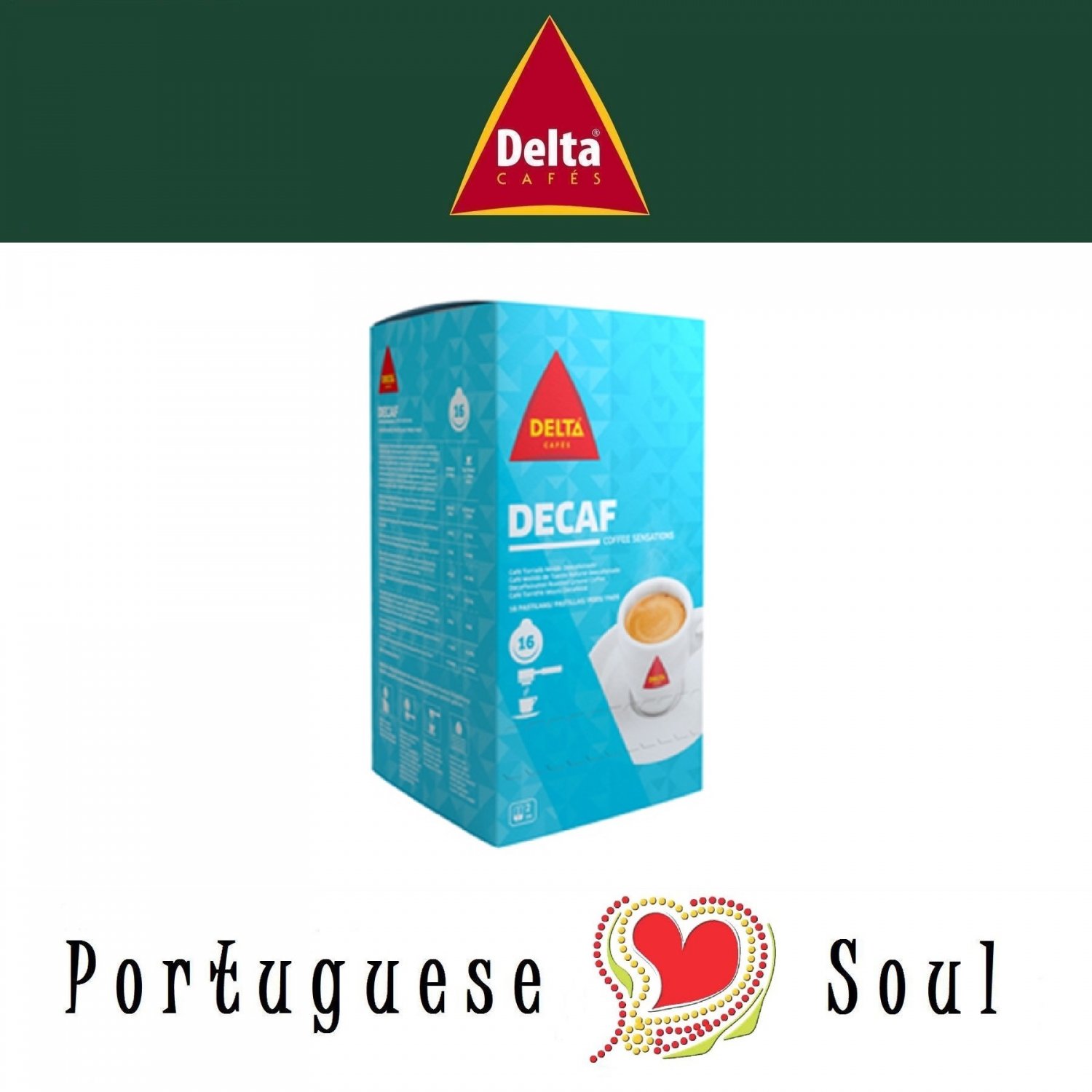 DELTA Roasted Ground Coffee Decaffeinated 16 ESE Pods