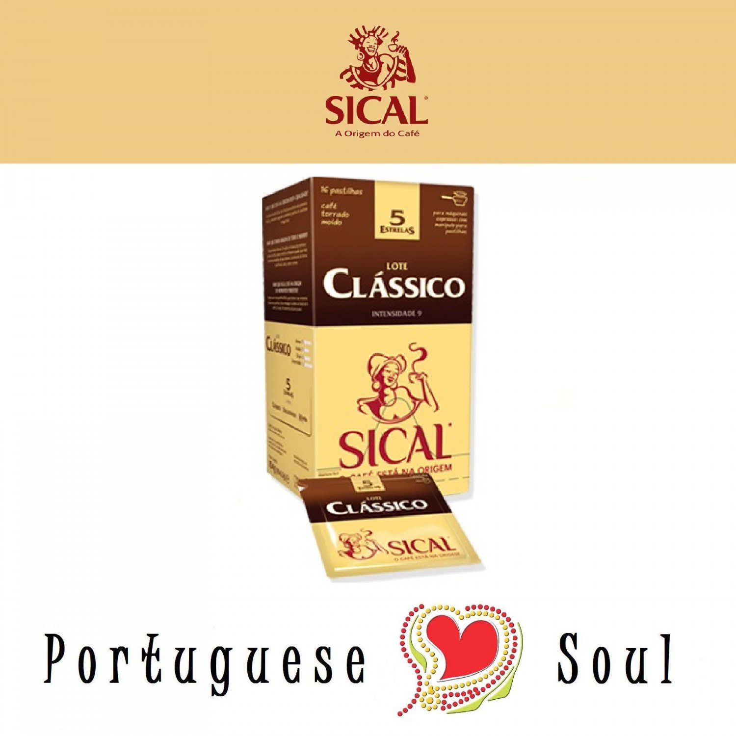 SICAL Roasted Ground Coffee Clássico 16 ESE Pods