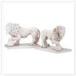 Statley Lion Statue Duo
