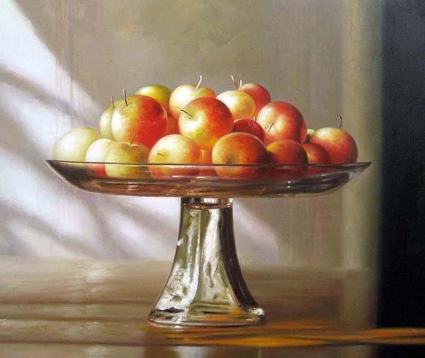 Crab Apples On Pedestal 20" x 24" Original Oil