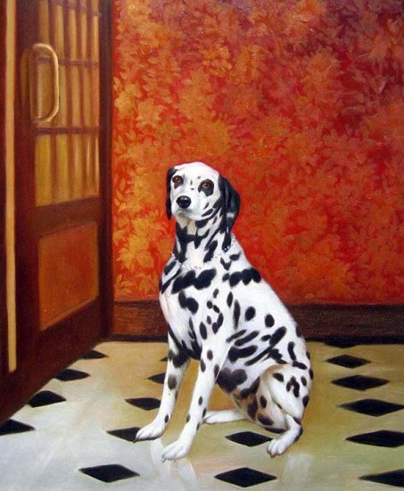 Portrait of Dalmatian Dog 20" x 24" Original Oil