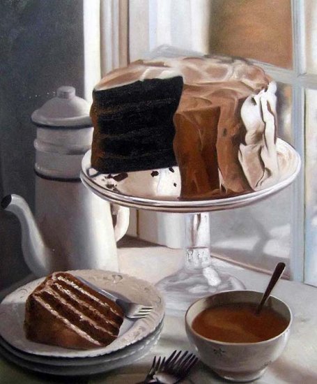 Chocolate layer cake 20" x 24" Original Oil