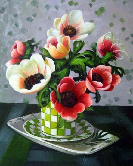 Poppy Arrangement 20" x 24" Original Oil