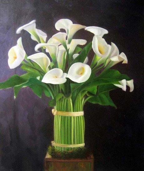 Calla Lily Bouquet 20" x 24" Original Oil