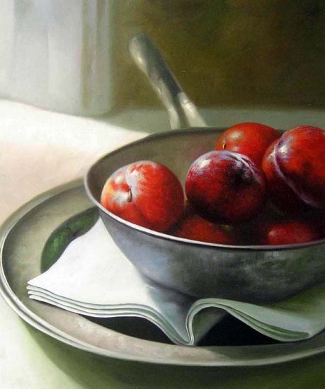 Group of Plums Still life 20" x 24" Original Oil