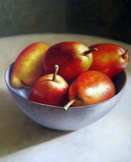 Red Pears Still Life 20" x 24" Original Oil