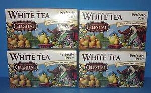 8 Boxes Antioxidant White Tea Celestial Seasonings Perfectly Pear (20 Count)