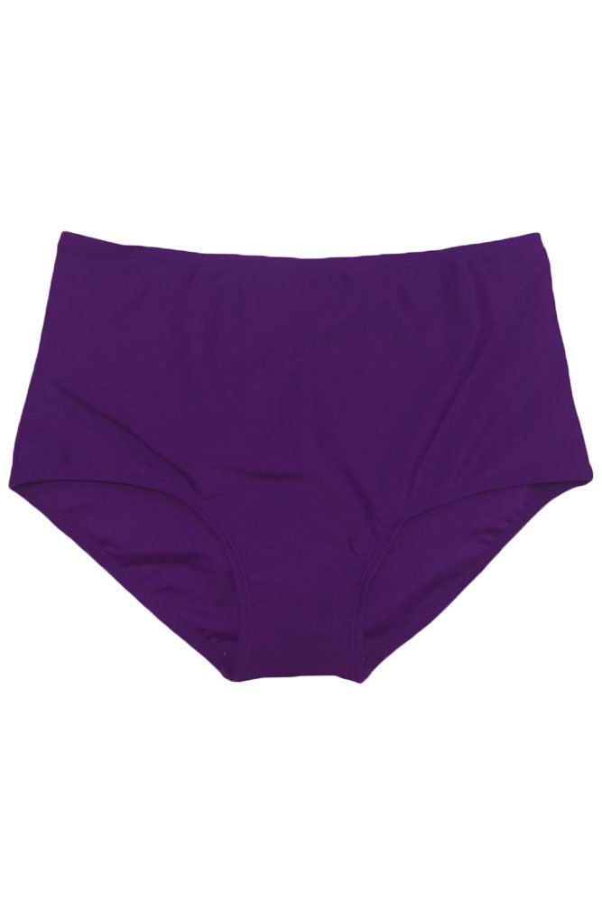 Purple Beach Fashion High Waist Bikini Bottom