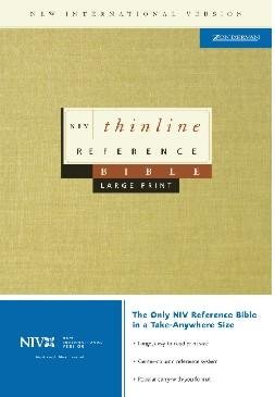 NIV Large Print Thinline reference Bible - Navy