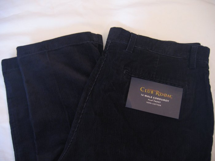 NWT Men's Club Room Corduroy Pants Sz 34x32