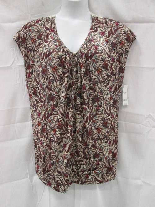 Faded Glory XXL Blouse Top Floral Lace Embellished New NWT