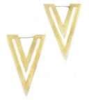 Double "V" gold fashion earring