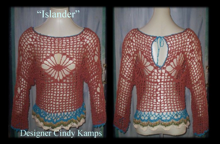 ISLANDER Tie Front TOP PATTERN