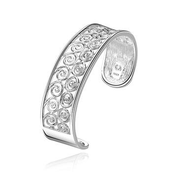 B220 Free shipping 925 silver plated bangle,zircon inlay